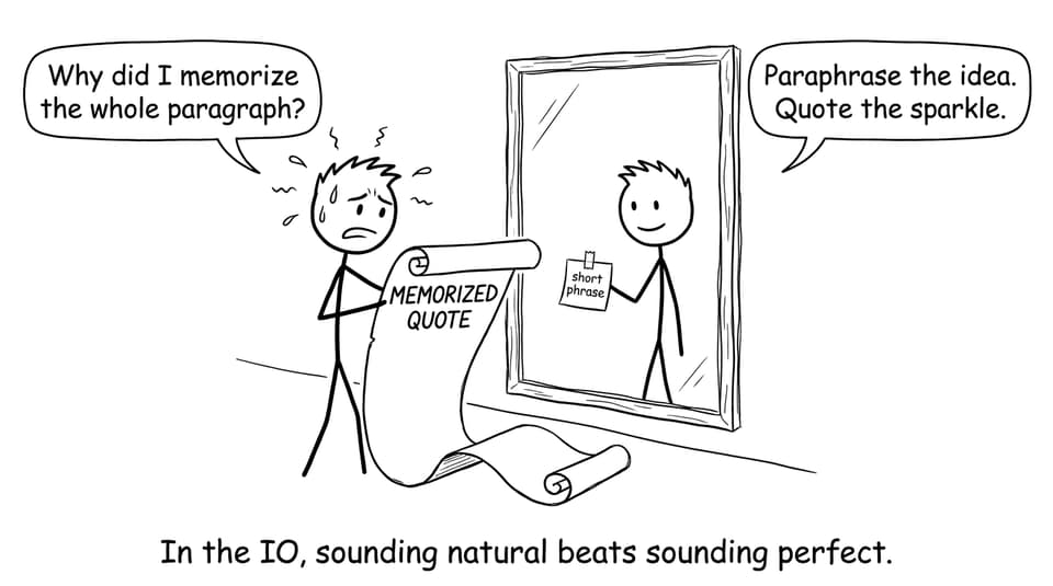 IO quote vs paraphrase comic