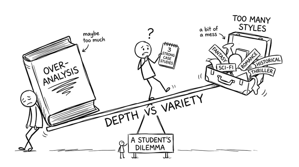 Depth vs Variety seesaw joke