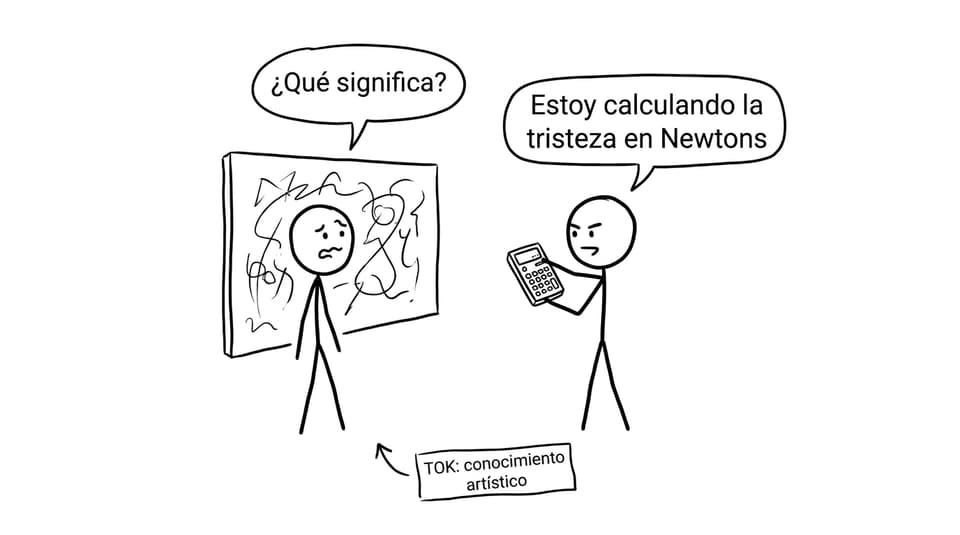 Estudiante midiendo la tristeza en Newtons
