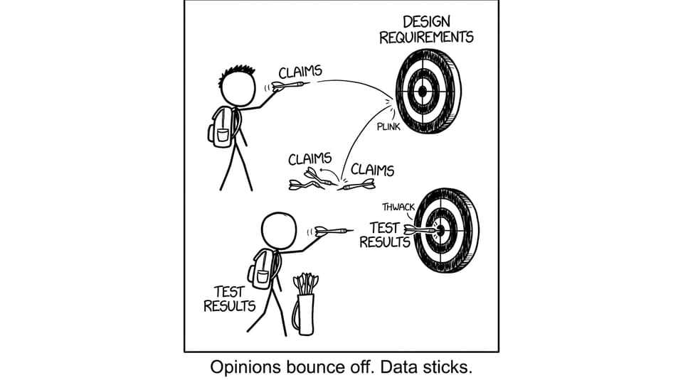 Opinions vs data darts: 'data sticks'