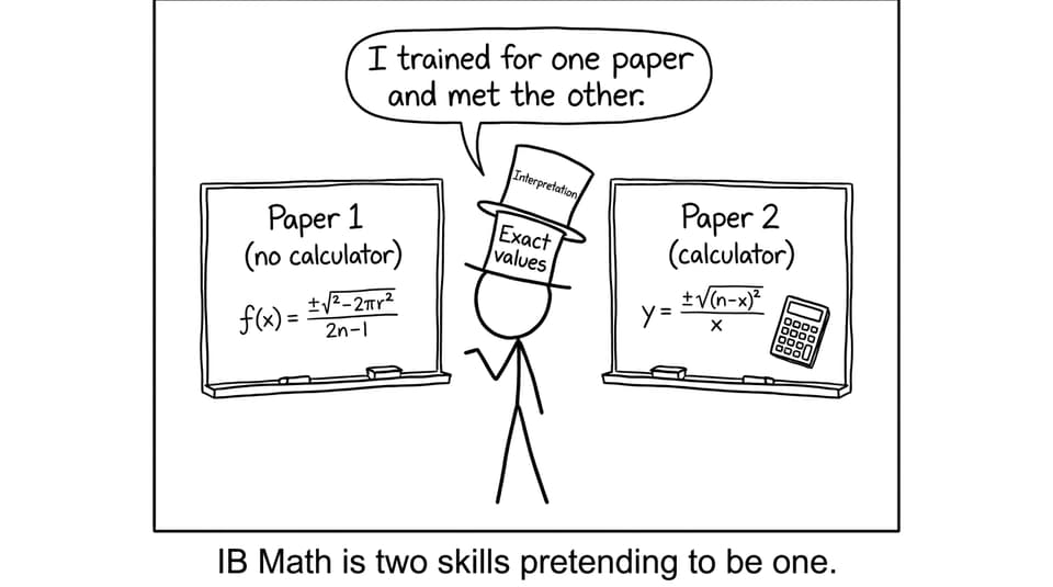 IB Math paper skills comic