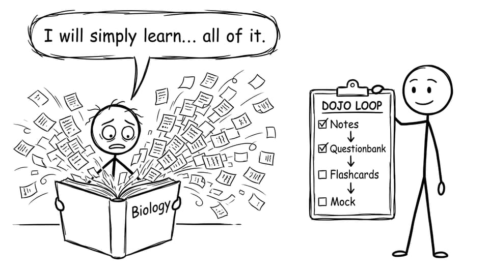 Comic about sticky notes and the Dojo loop