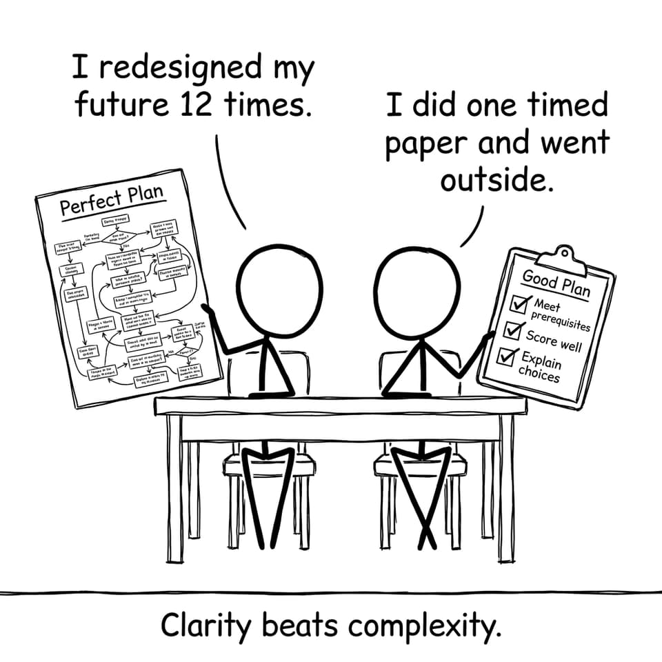 XKCD comic about perfect plan vs good plan
