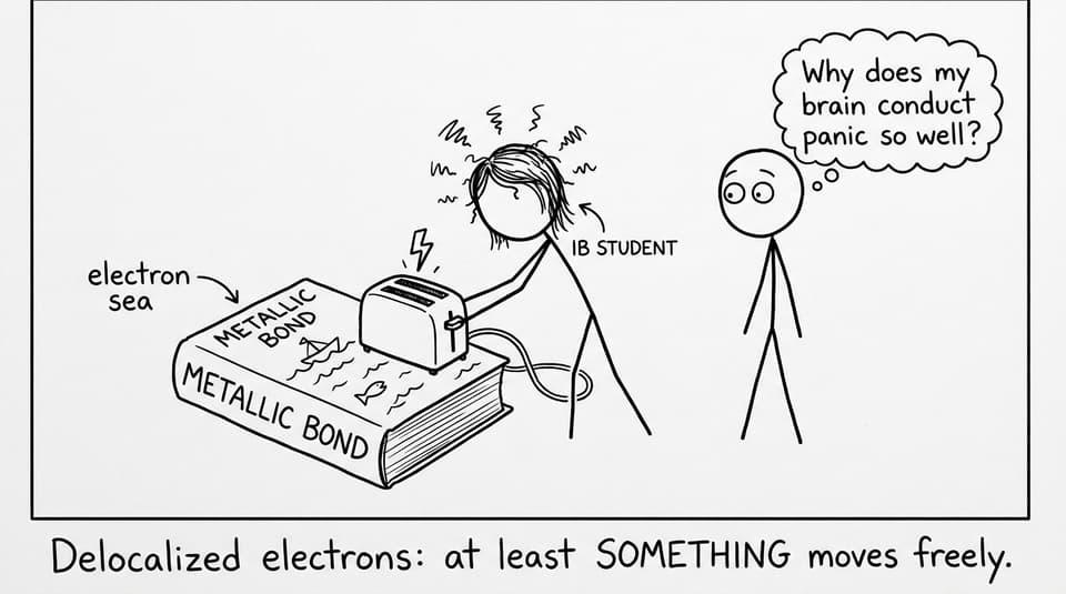 A stressed IB student discovers the electron sea