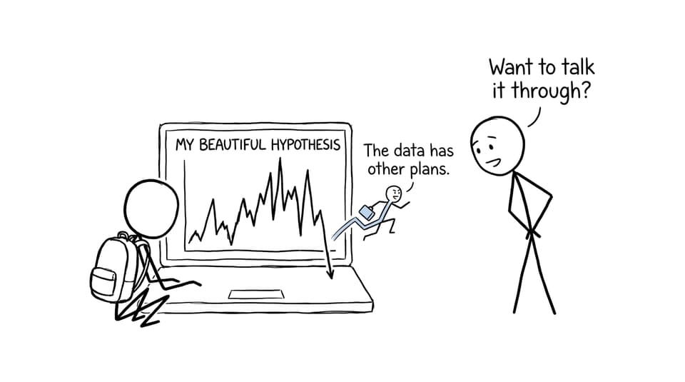 A graph escapes from a student's preferred hypothesis