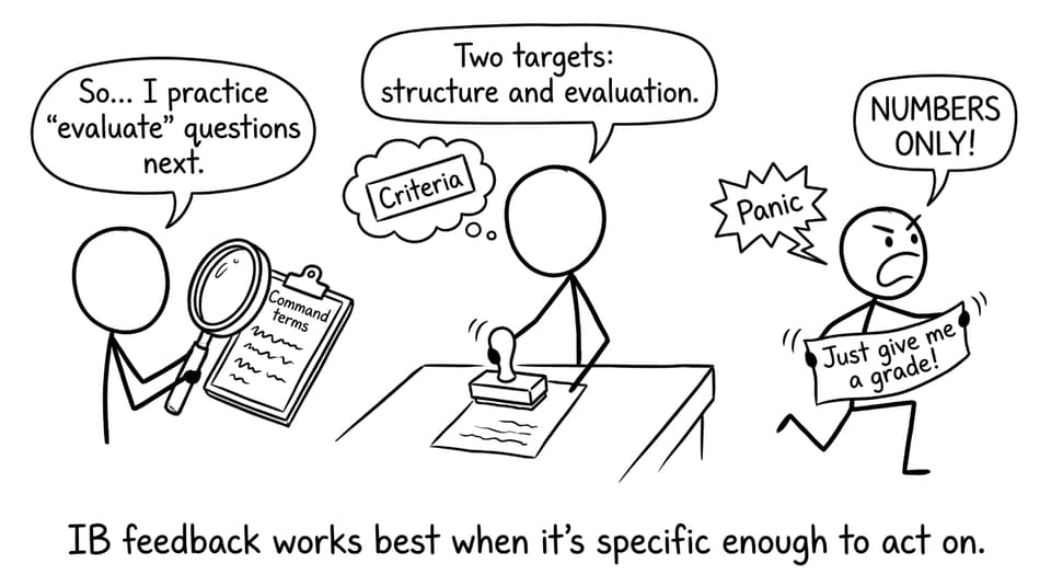 IB feedback works best when it's specific enough to act on.