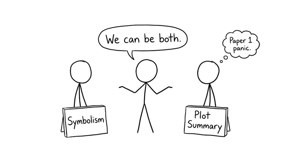Debate between “Symbolism” and “Plot Summary”