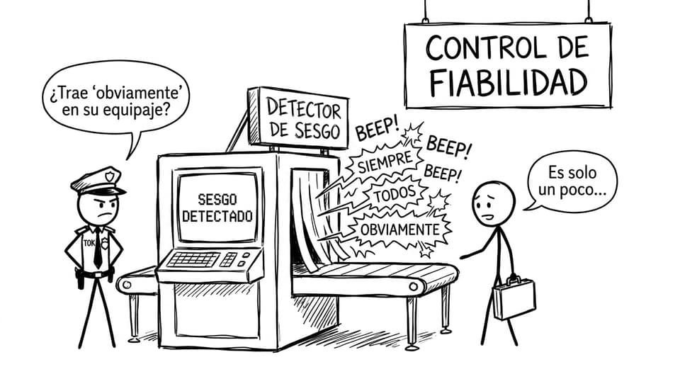 Control de fiabilidad con detector de sesgo
