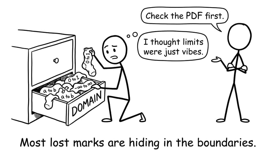 Integration limits drawer joke