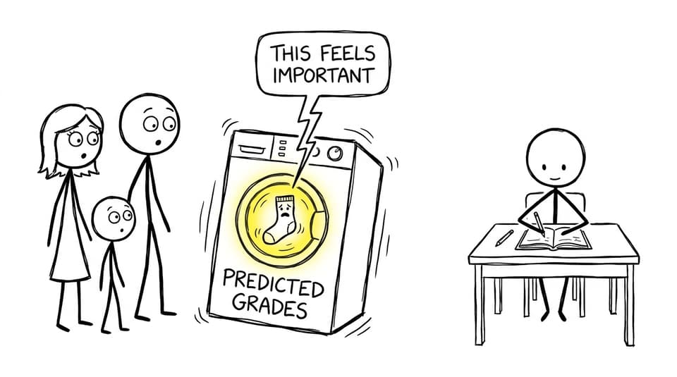A family gives predicted grades more attention than the student gives them