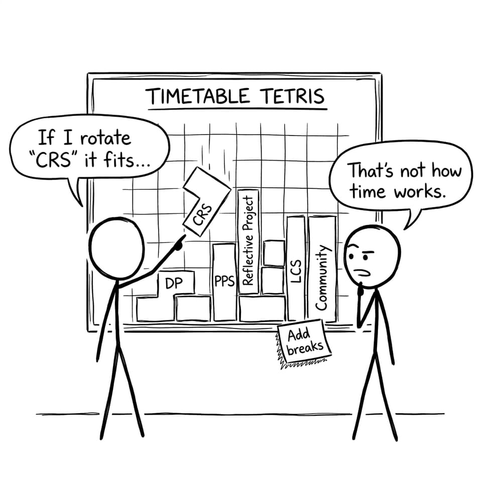 Timetable Tetris joke