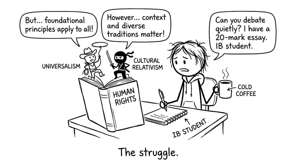 Universalism vs Relativism pops out of textbook