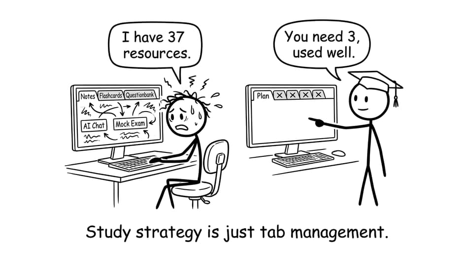 Study strategy is just tab management.
