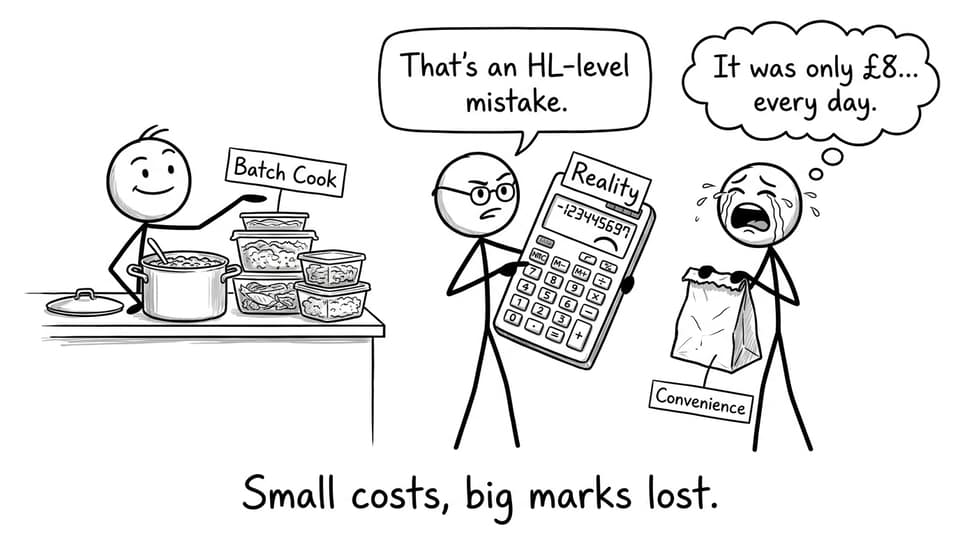 Batch cook vs convenience comic