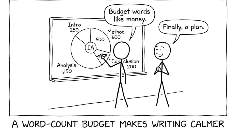 A word-count budget makes writing calmer