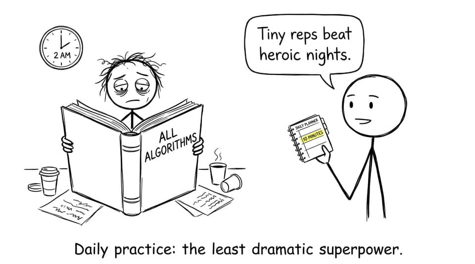 Daily practice beats cramming