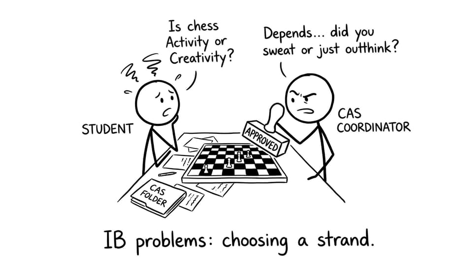 CAS Coordinator squints at chessboard