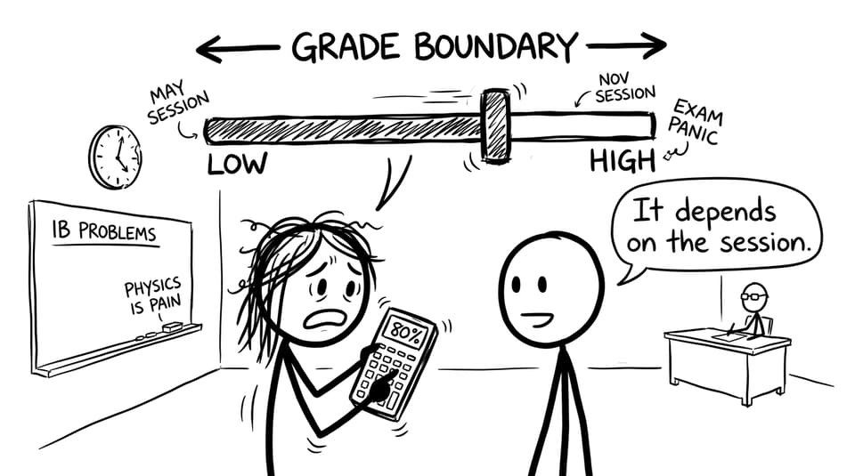 A moving grade boundary slider confuses a student