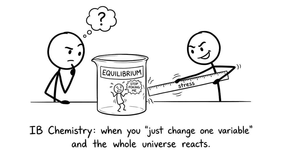 A student pokes equilibrium and the system complains