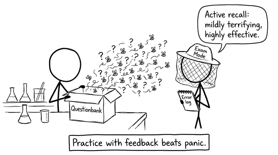 Comic: practice with feedback beats panic