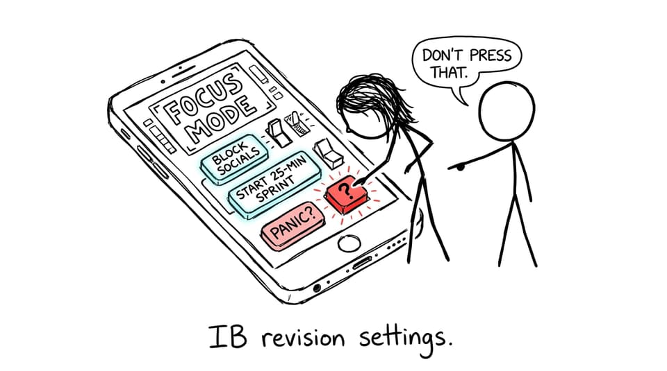 A phone app control panel for IB revision