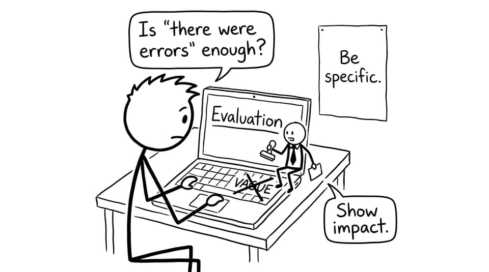 Student vs examiner: be specific