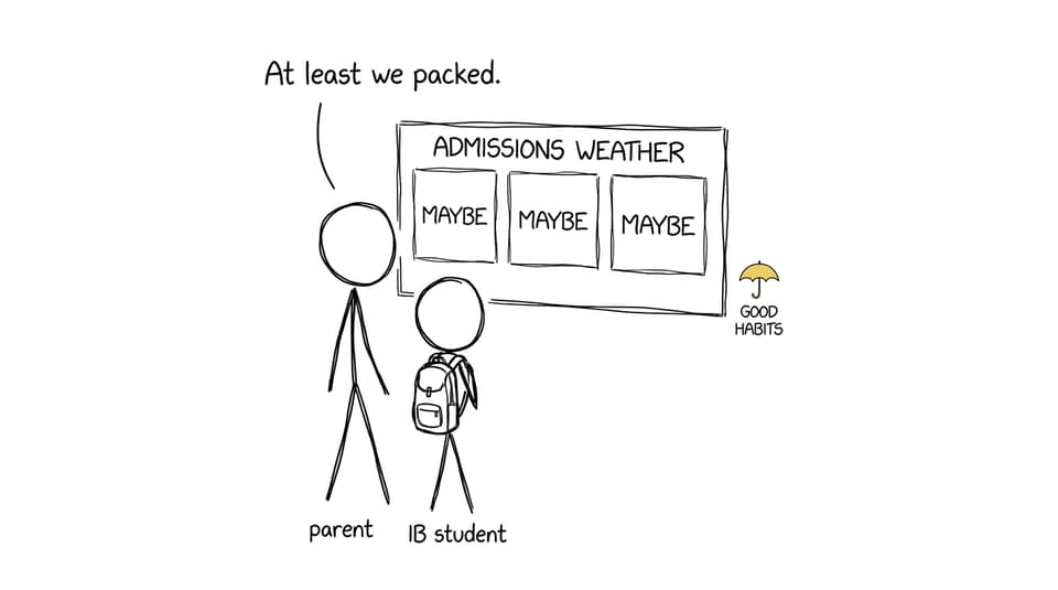 A family prepares for the uncertain weather of university admissions