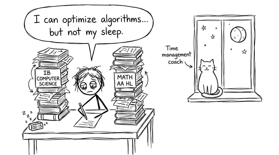 Student balancing CS and Math stacks