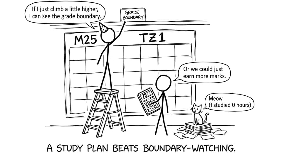 A study plan beats boundary-watching.