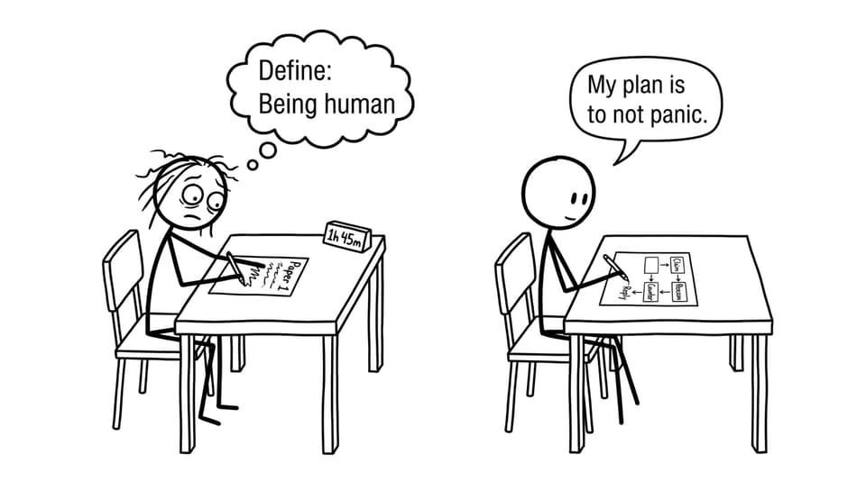 Paper 1 panic vs plan comic