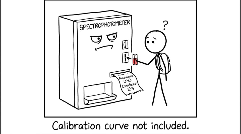 Grumpy spectrophotometer joke