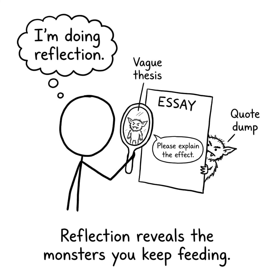 Mirror reflection gremlins comic