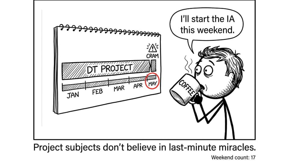 A funny comic about cramming vs long projects