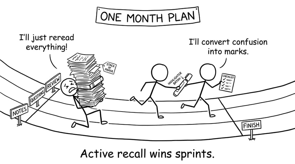 Active recall wins sprints