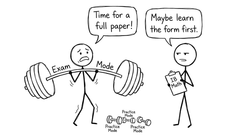 Gym joke about jumping to exam mode too early