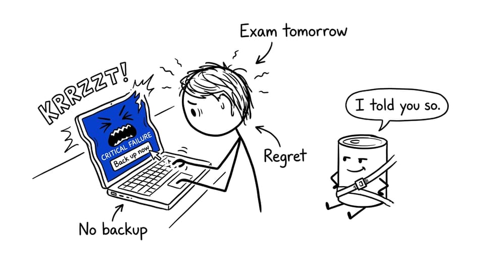 IB student learns about backups at the worst time