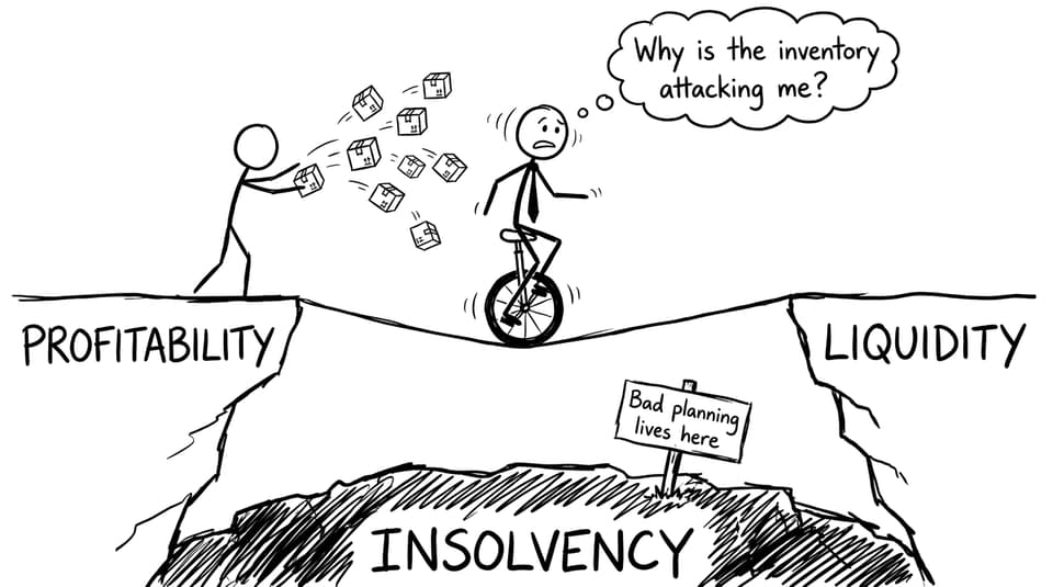 Balancing on a tightrope comic