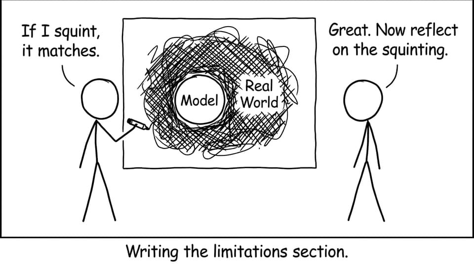 Model vs real world squinting comic