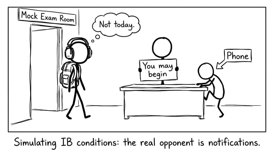 Simulating IB conditions: the real opponent is notifications.