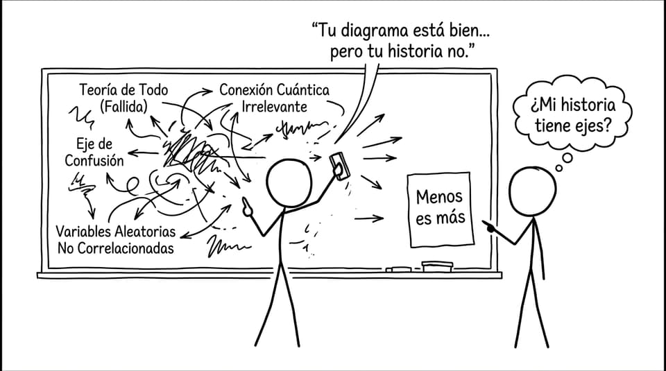Profesor borrando el diagrama caótico