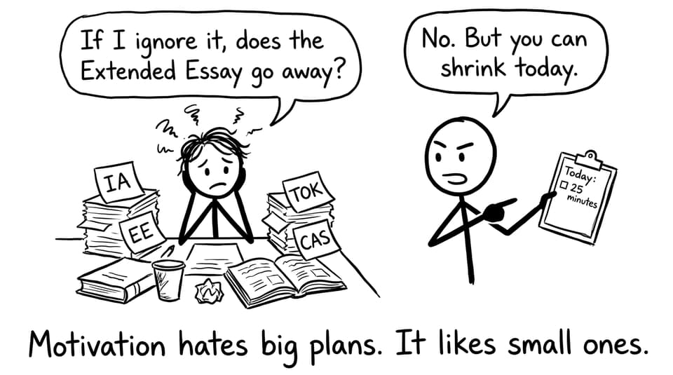 Motivation likes small plans