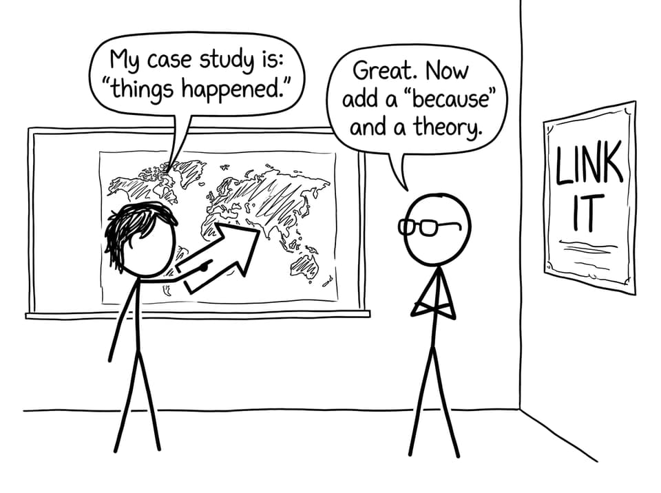 Case study needs a “because”
