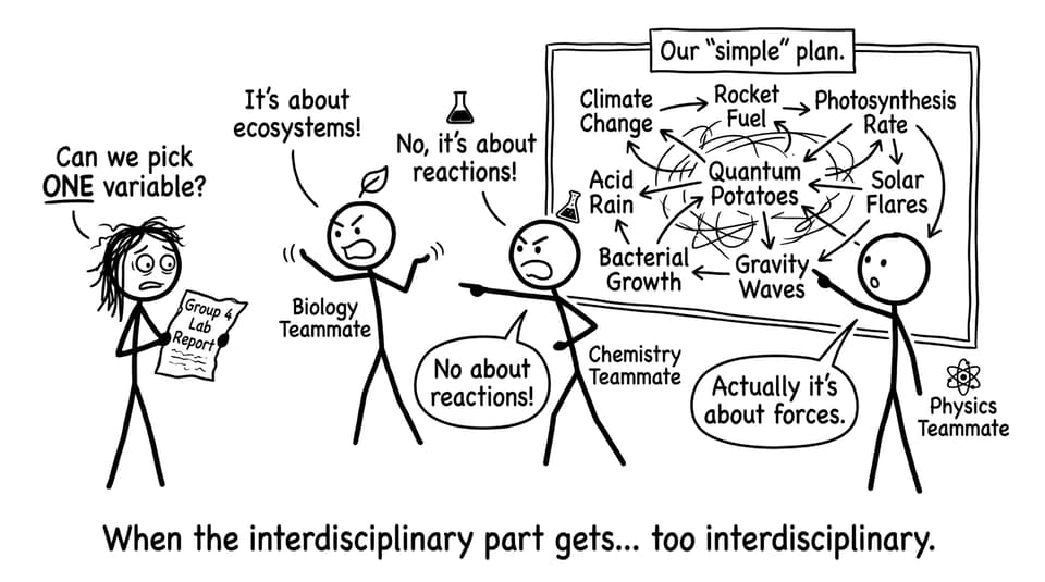 Students arguing about a Group 4 topic