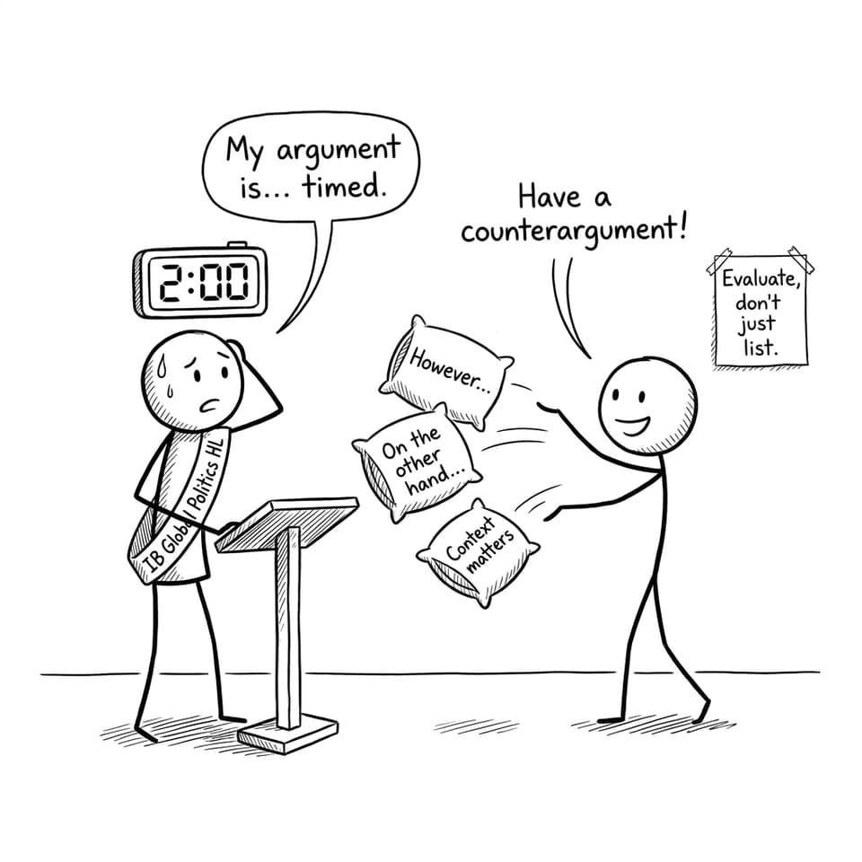 Timed speaking and pillow counterarguments