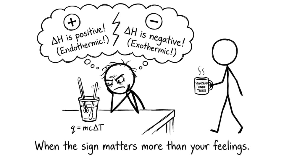Student vs the sign of ΔH