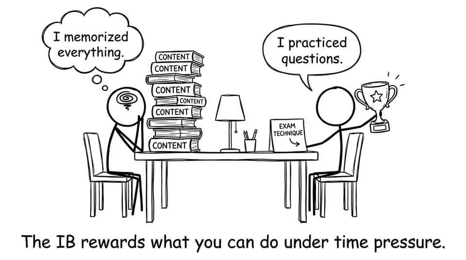The IB rewards what you can do under time pressure.