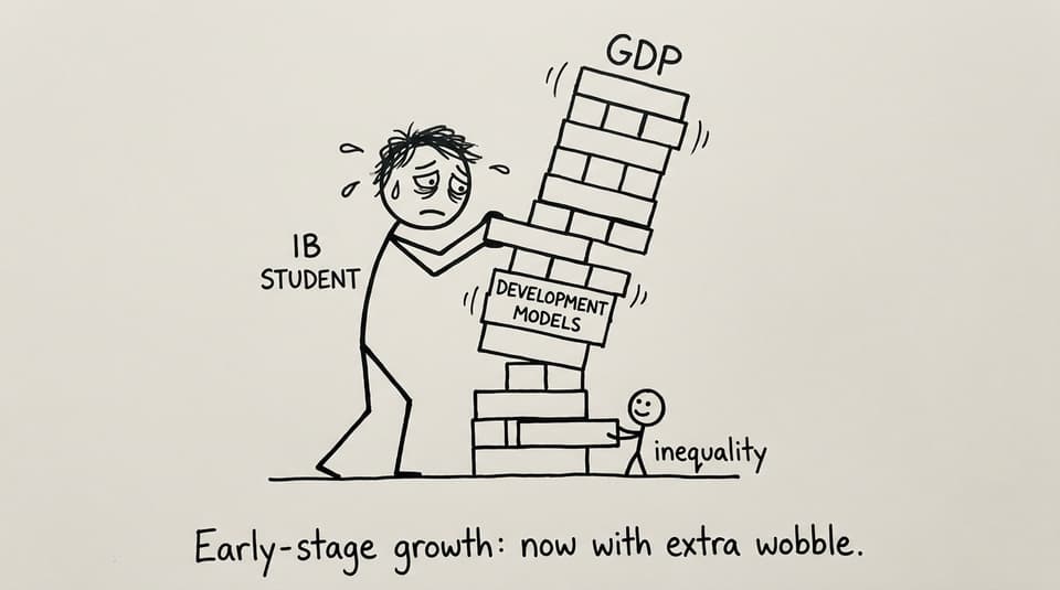 A student playing development Jenga