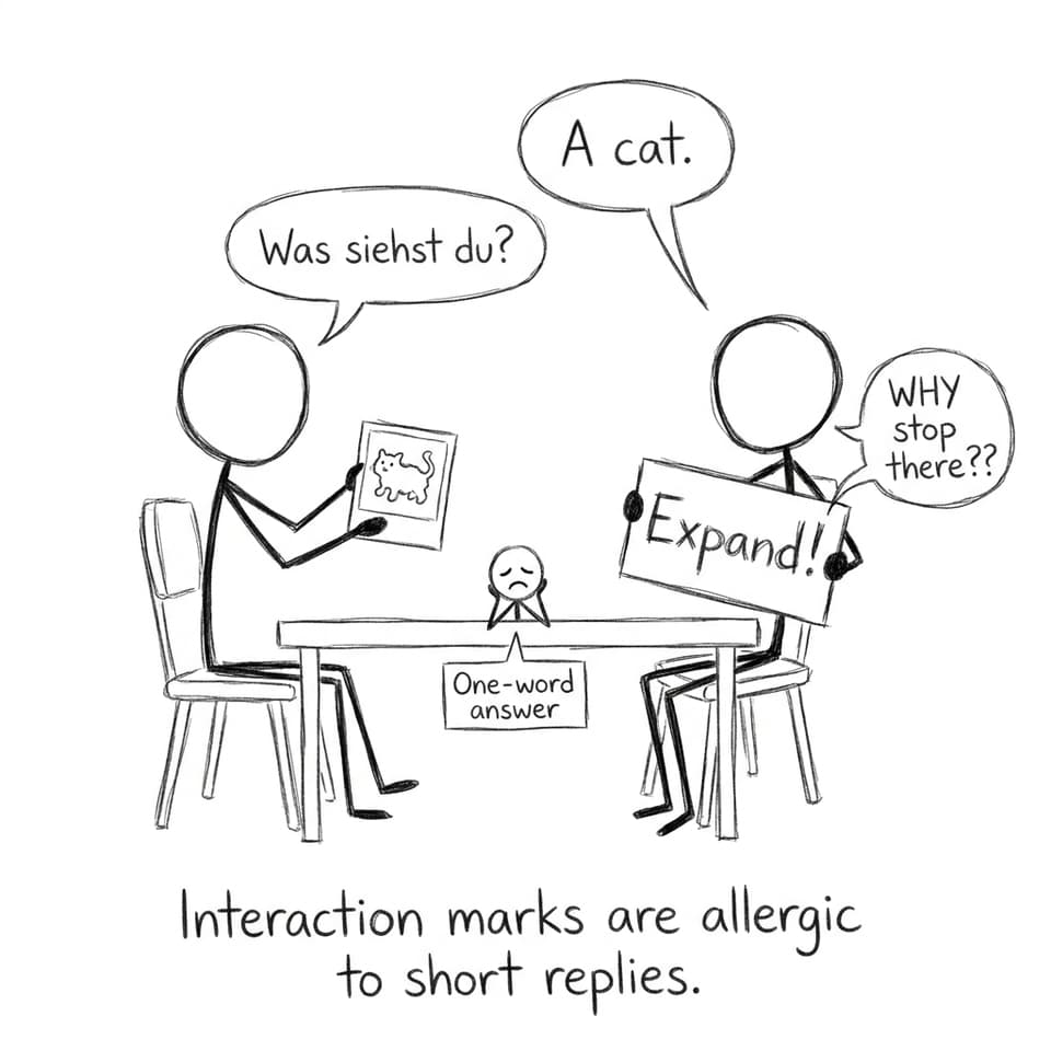 Short answers vs. interaction marks