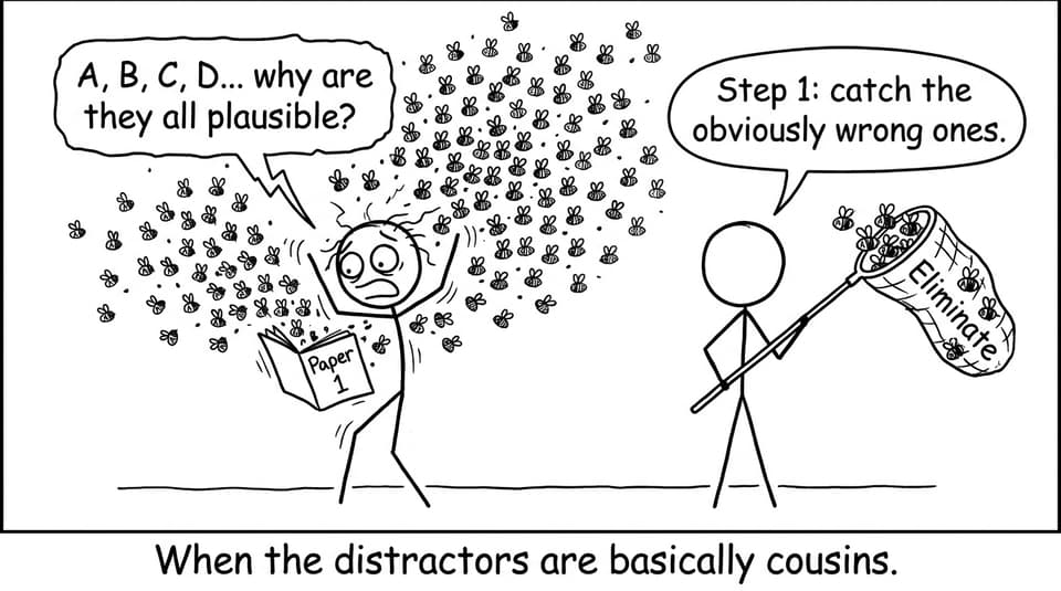 When the distractors are basically cousins.