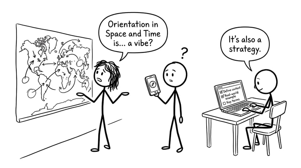 Orientation in Space and Time as a strategy